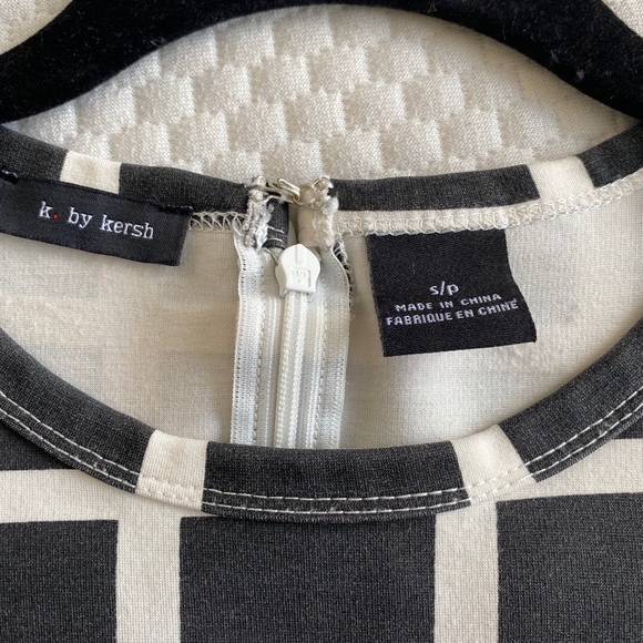 K. by Kersh black and white dress with pockets - Picture 3 of 9